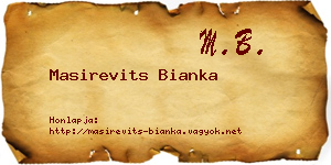 Masirevits Bianka névjegykártya